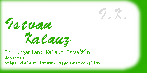 istvan kalauz business card